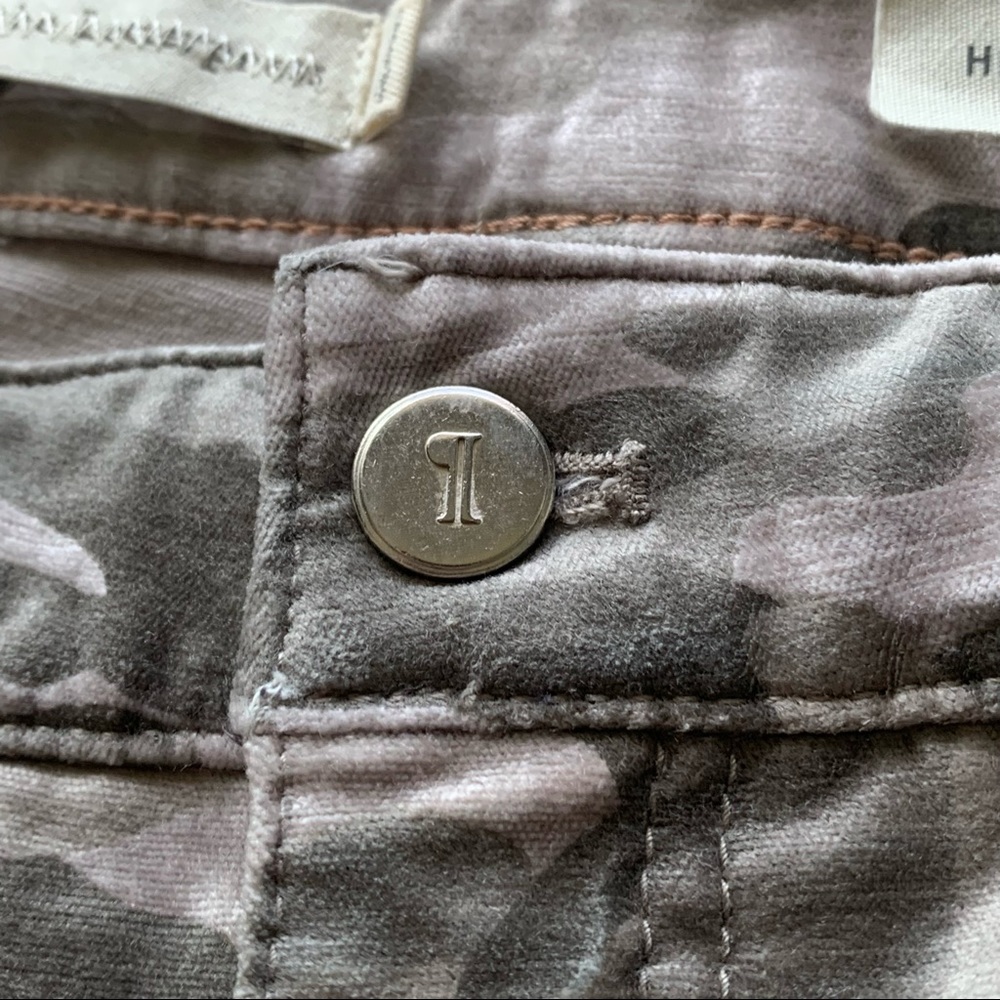 Pilcro and the Letterpress Grey Silver Camo Velvet High-Rise Skinny Pant - Picture 10 of 11